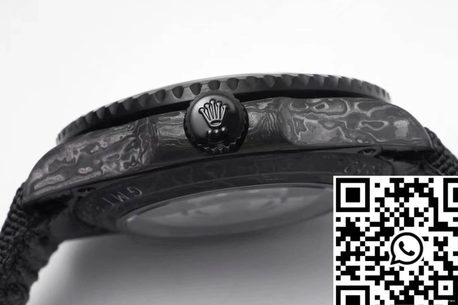 Black Rolex GMT-MASTER Strap Dial Fiber II Color Fabric Diw Carbon 0412